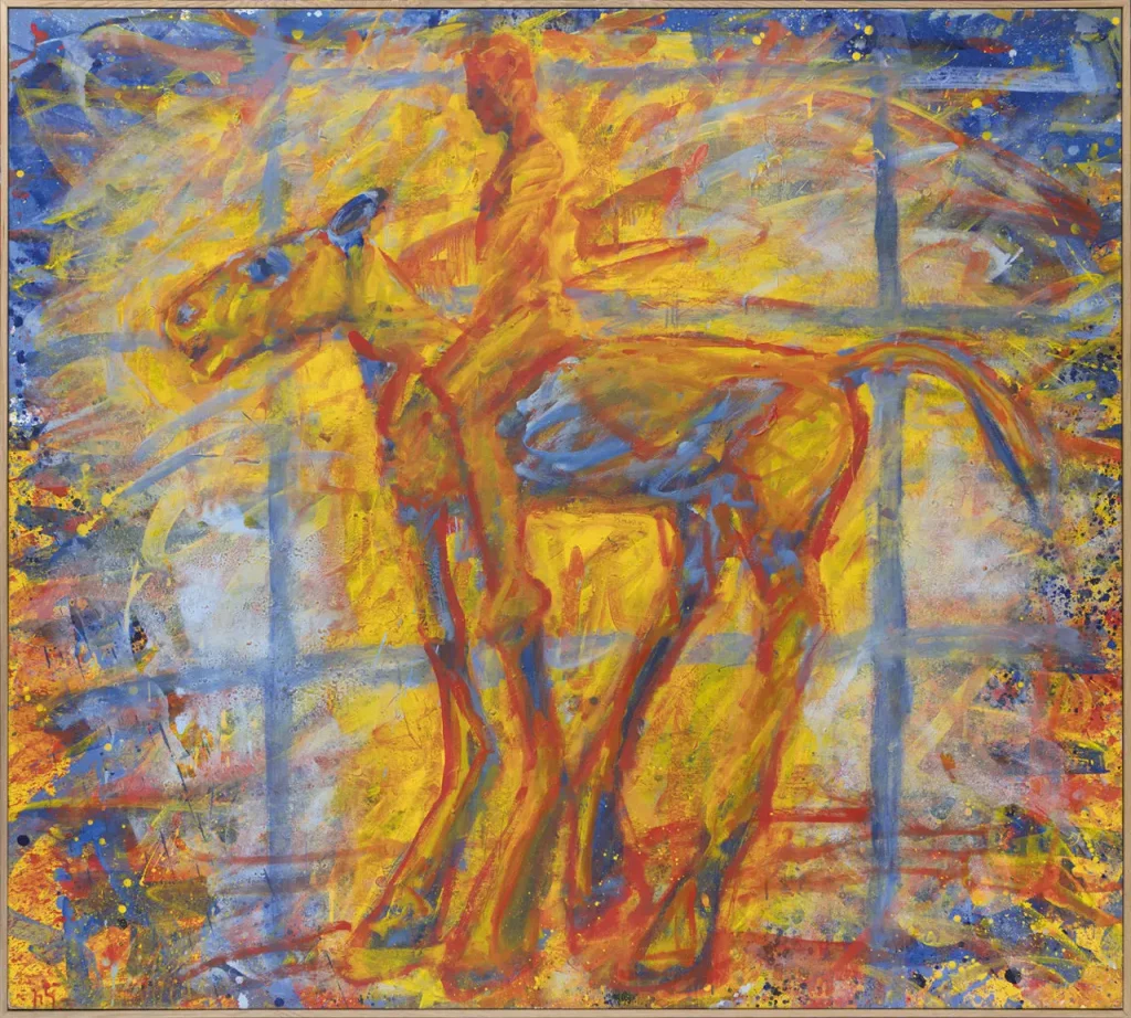 Hest og Rytter 180 x 200 cm, 2000.