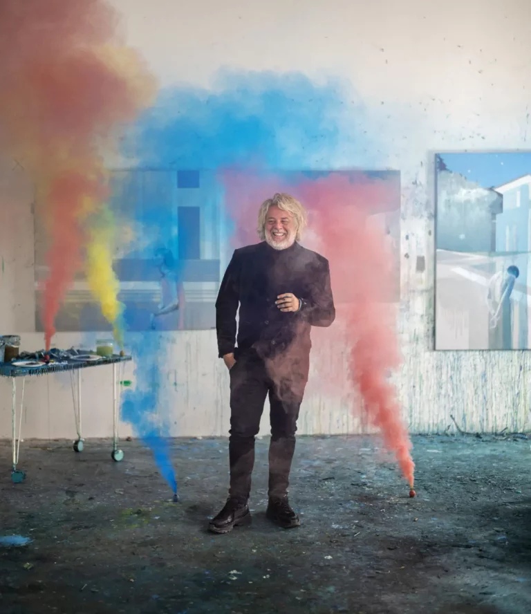 Kenneth Blom i sitt atelier. Foto: Bjørn Wad